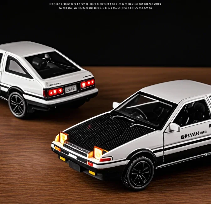 1:36 فيلم سيارة المبتدئ D AE86 سبيكة سيارة رياضية نموذج دييكاست ولعبة المركبات المعدنية سباق السيارات نموذج الصوت والضوء لعبة أطفال هدية