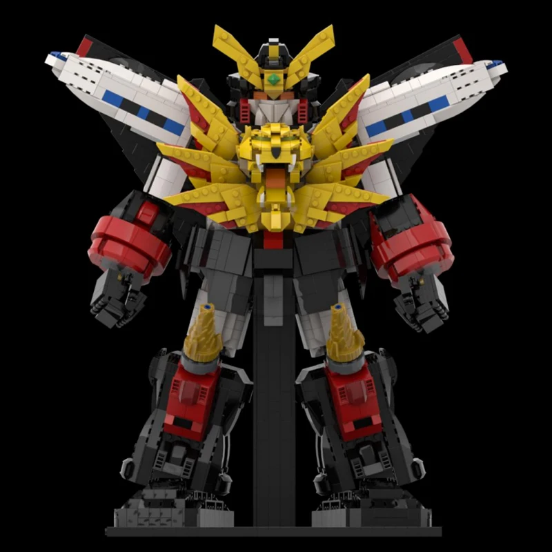 MOC Japanse Anime Beeldje De Koning van Braves GaoGaiGar Bouwsteen Model Set Kid Bricksheadz Baksteen Speelgoed Kerstcadeau