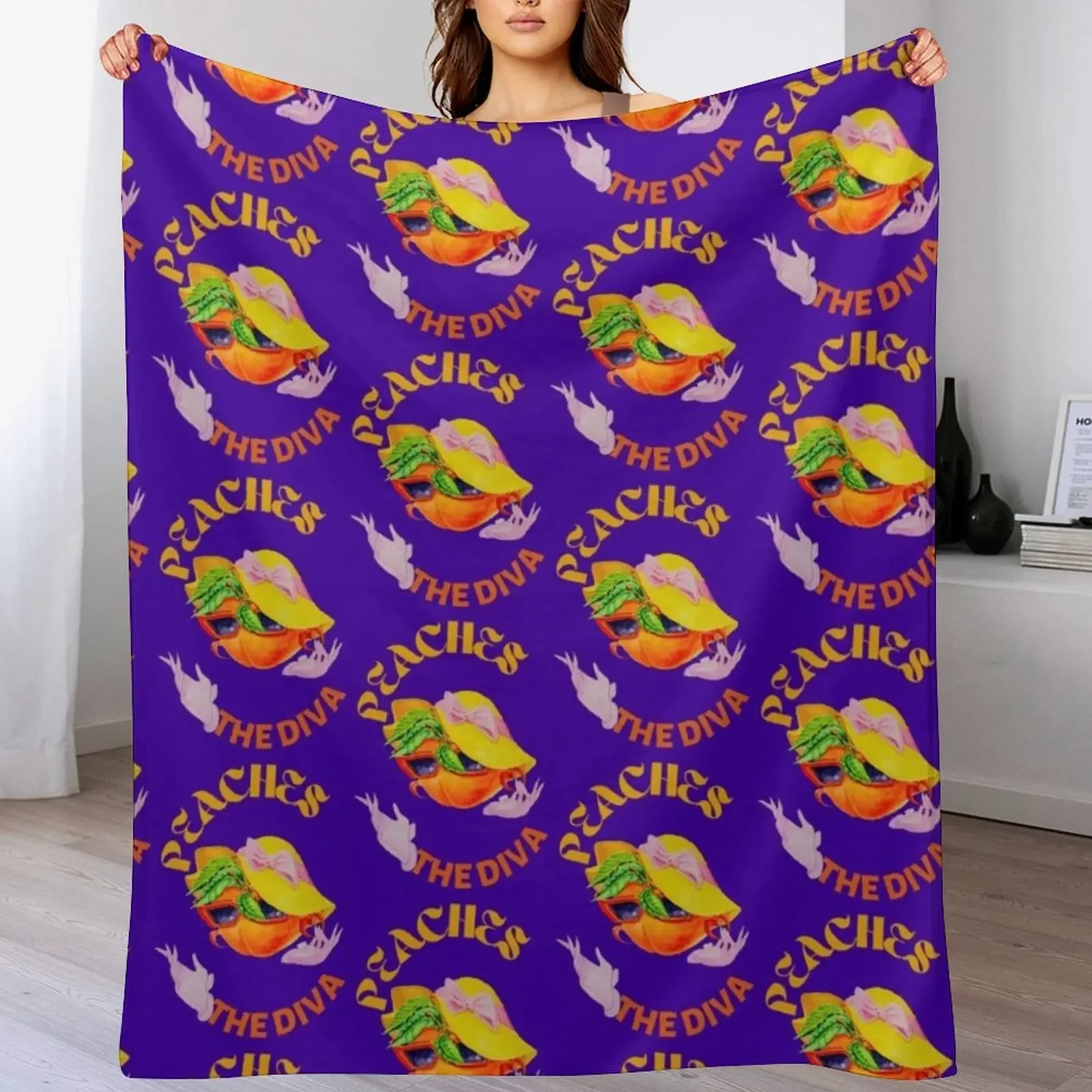 

Peaches,the diva Throw Blanket warm winter Fashion Sofas Bed Thin Blankets
