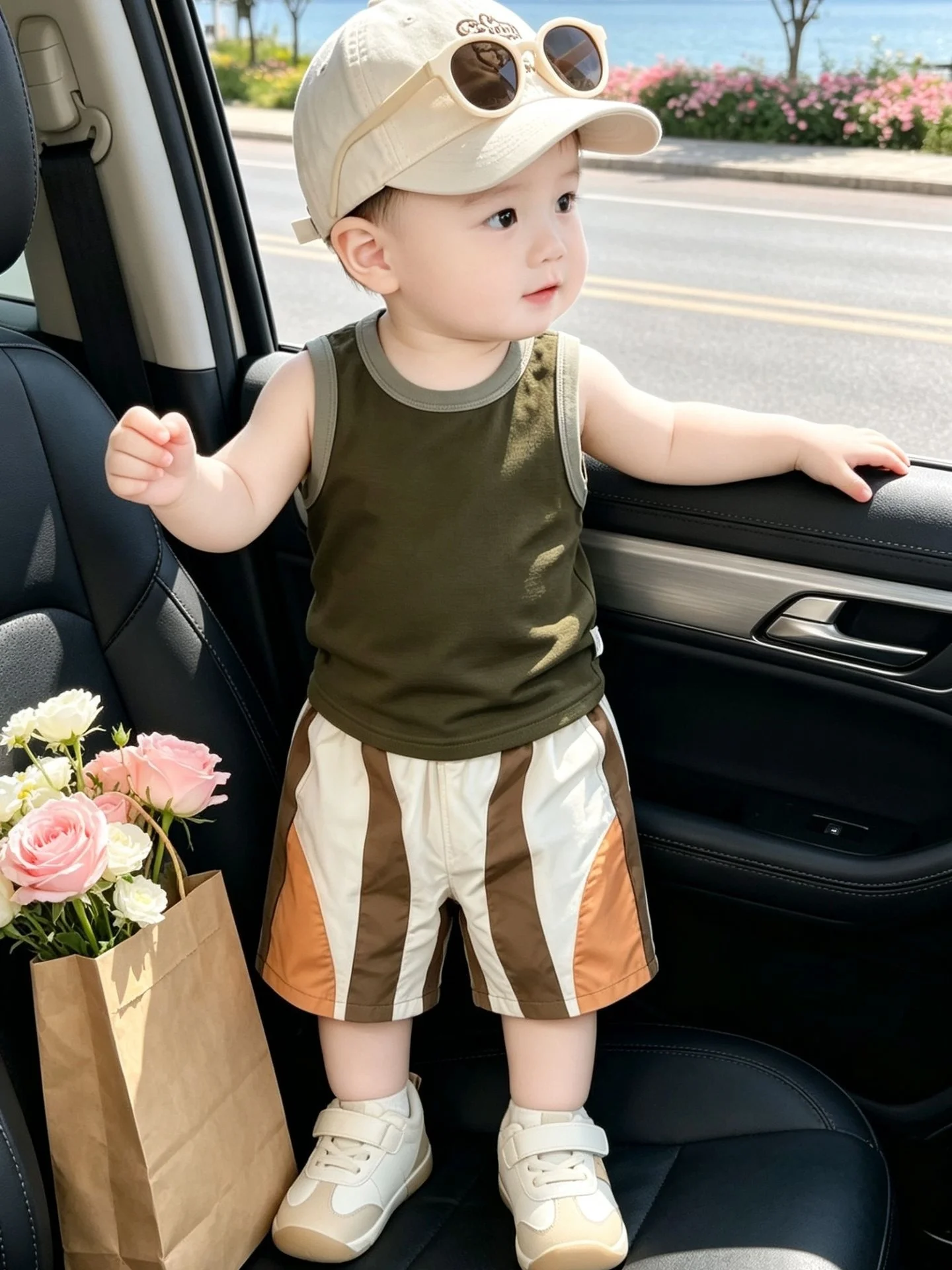 boys-summer-thin-sleeveless-vest-set-casual-sporty-shorts-two-piece-suit-for-babies-and-toddlers-korean-style-stripe-pattern