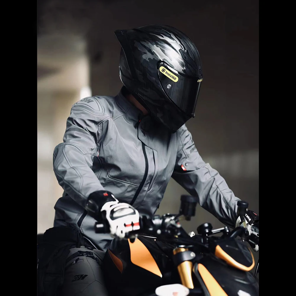 Chaquetas impermeables para montar en motocicleta, ropa de carreras Unisex, equipo de seguridad CE, cálido, a la moda