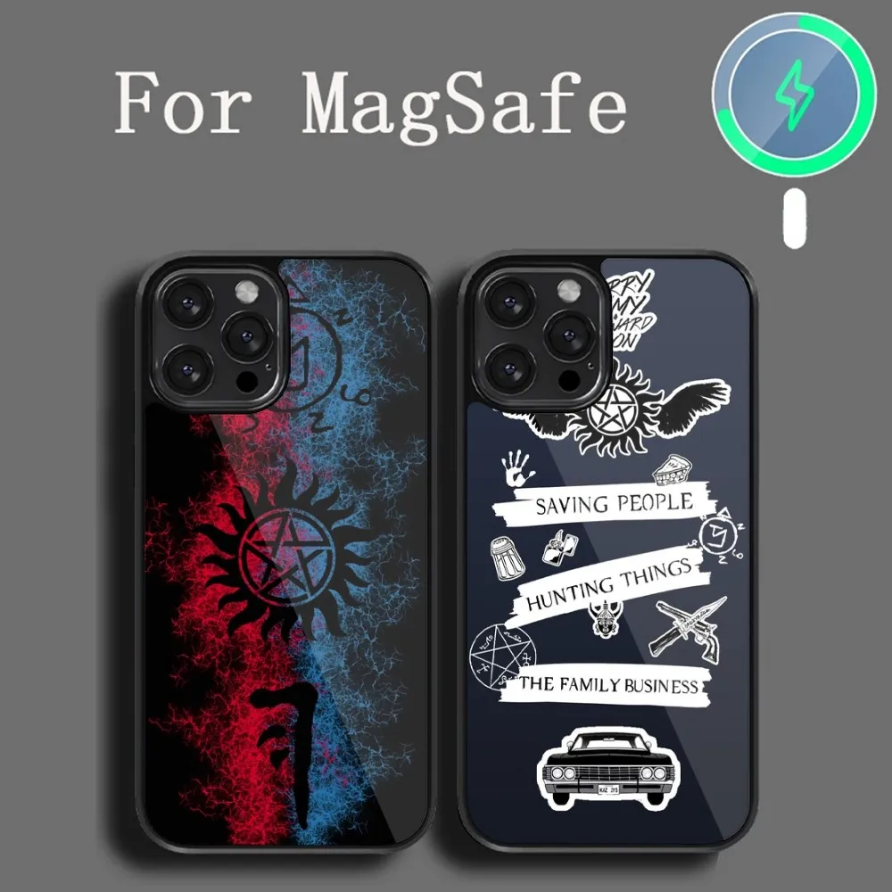 BEAST KINGDOM The Tv Supernatural  Phone Case For iPhone 14 13 12 11 15 Pro Max Plus Magsafe Magnetic Cover