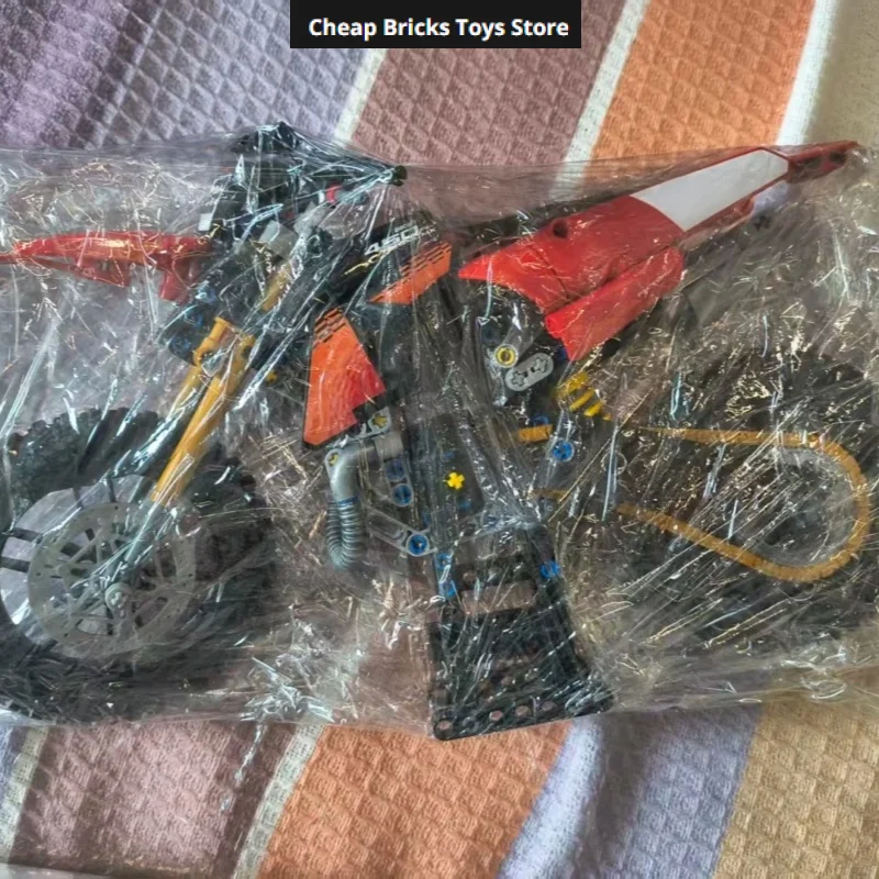 457pcs Technical Racing Motorcycle Christmas Toy for Family Decor Gift Off Road Motocross Dirt Bike Model Building Blocks Bricks