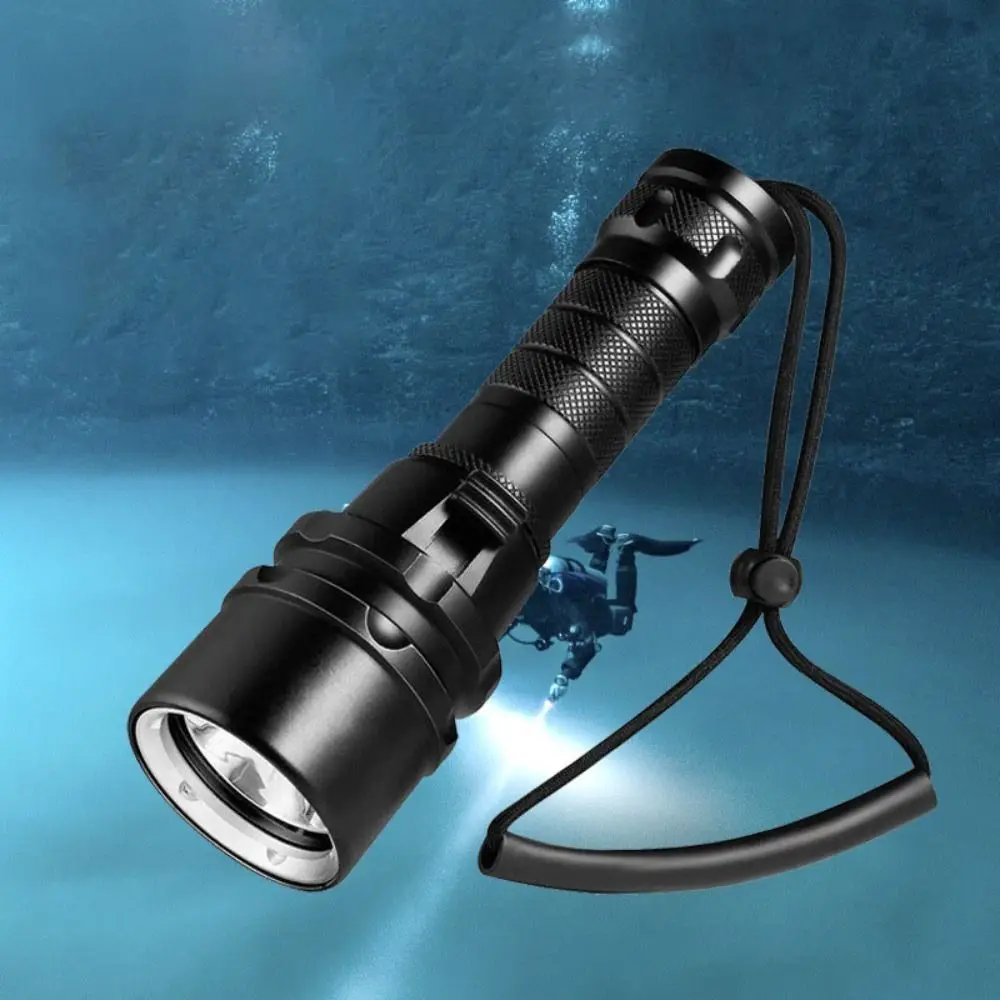 

High Power Diving Flashlight Hand Rope LED Light Professional Diving Light Deep Sea IP68 Waterproof LED Diving Flashlight