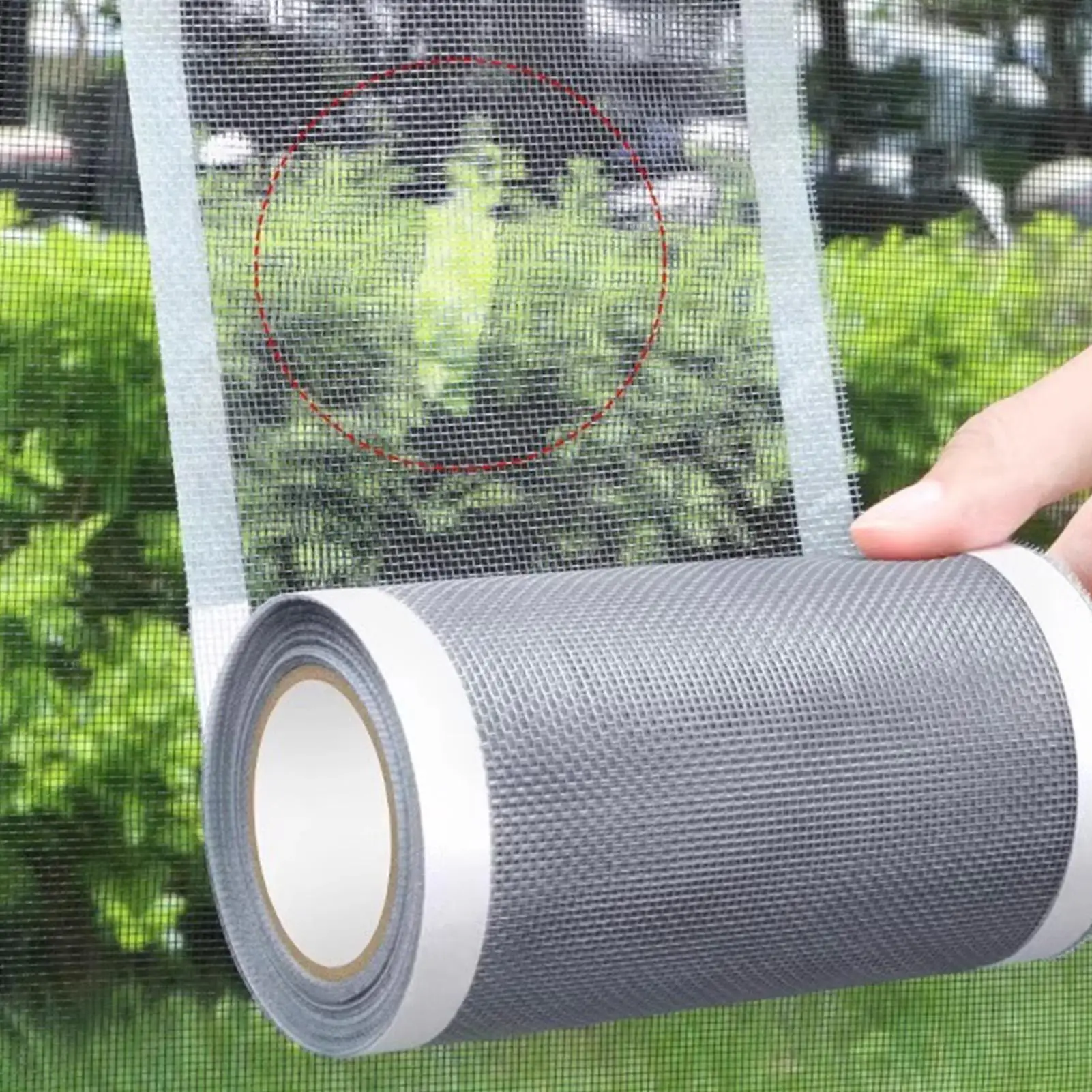 Screen Repair Tape Strong Adhesive Fiberglass Mesh Patch Window Door Fix Net Hole Cover Roll Cuttable Tear Proof Repair Patch