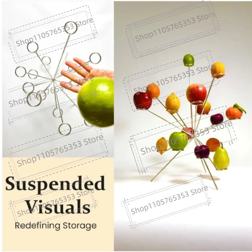 Creative Round Metal Fruit Bowl Simple Sturdy Fruit Storage Rack Sleek Surface Decorative Fruit Display Stand Home Decoration