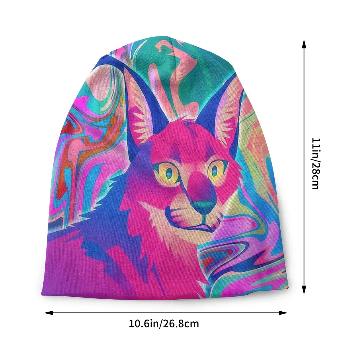 Big Floppa Caracal Cat Skullies Beanies Outdoor Hats RAINBOW Thin Bonnet Special Caps Men Women's Earmuffs