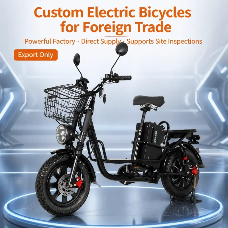 16 Inch Electric Bike for Food Delivery High Load Capacity E Bicycle Urban Commuter Cargo Ebike with Large Battery