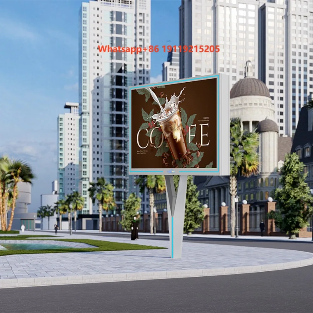 Customized Digital Mega Billboard Frame Steel Structure Video Advertising LED Display Screen Giant Billboard