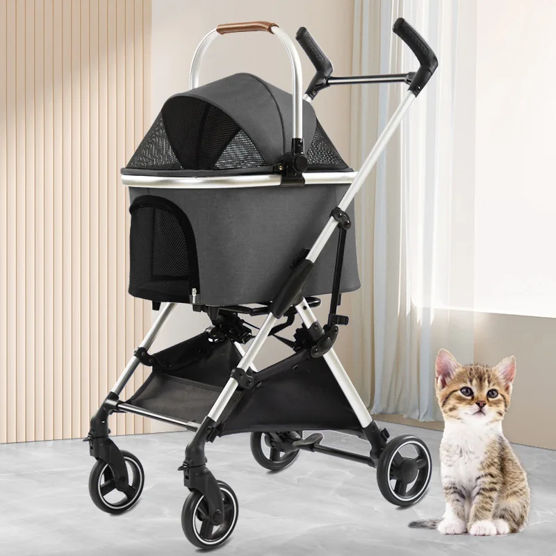Luxury High Quality Pet Cart Removable Dog Basket Car Seat Puppy Cart