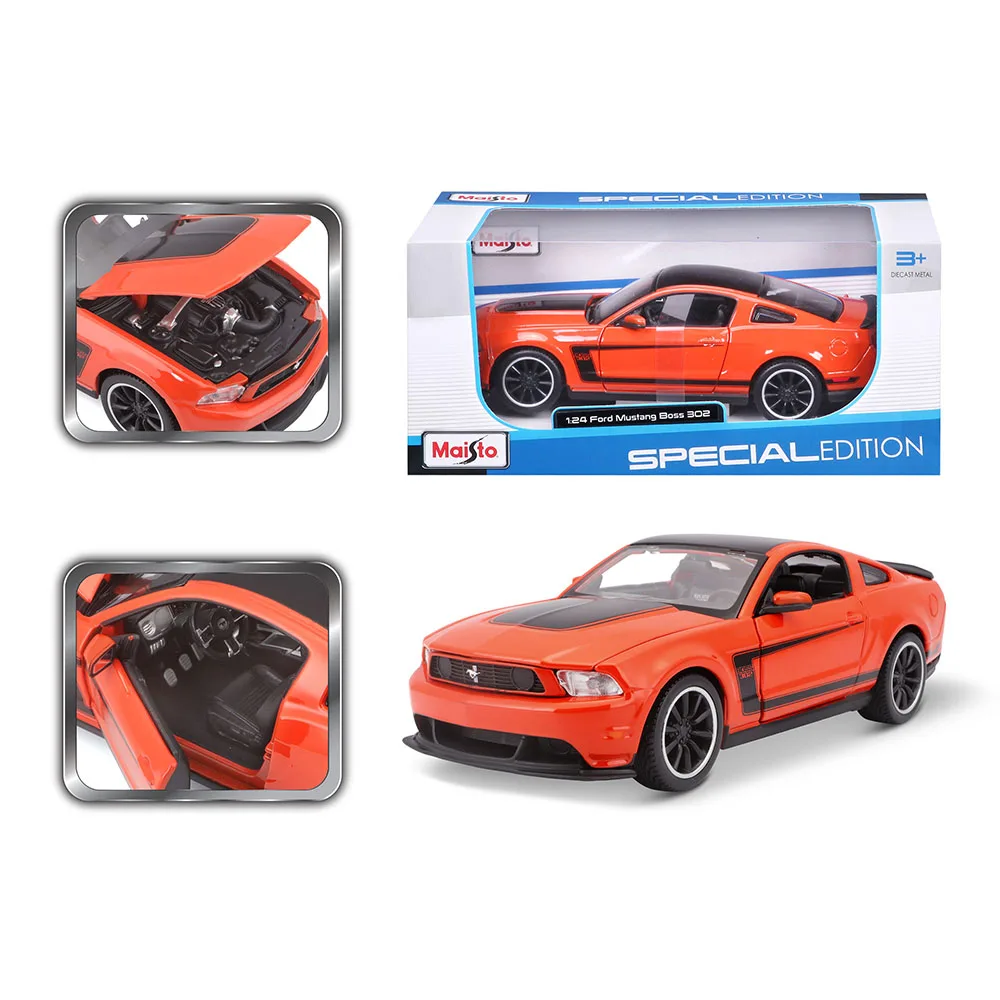 Maisto 1:24 Ford Mustang Boss 302 modello di auto in lega artigianato decorazione collezione strumenti giocattolo modelli regalo