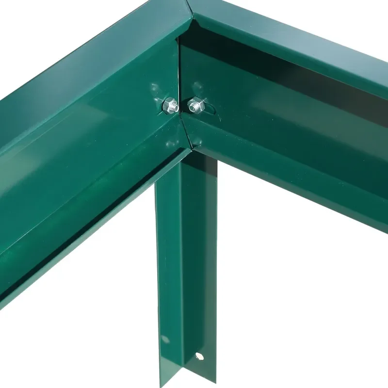 Heavy Duty Aluminum Walk-in Greenhouse Kit for 6.3 ft x 12.2 ft x 7 ft Polycarbonate Green Garden Rain Gutter Vent Door