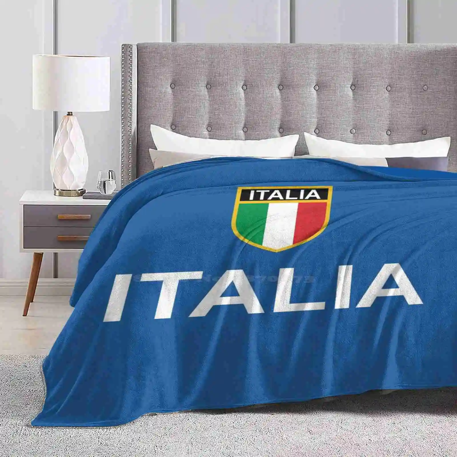 Italia Italy Italian Flag Scudetto Italian Fans Blanket Soft Warm Travel Portable Blanket Italia Italy Italian Flag Scudetto