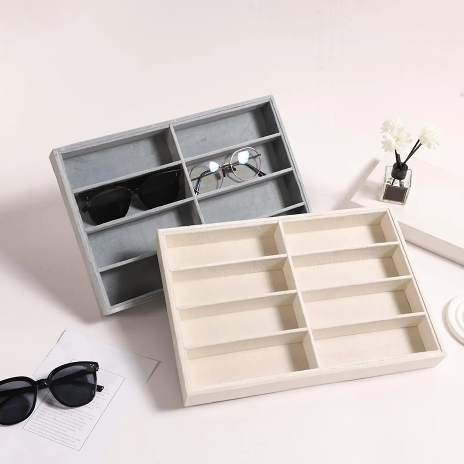 

Glasses Display Tray Shop Practical Glasses Display Storage Box Eyewear Storage Case Sunglasses Organizer Box Eyeglass Organizer
