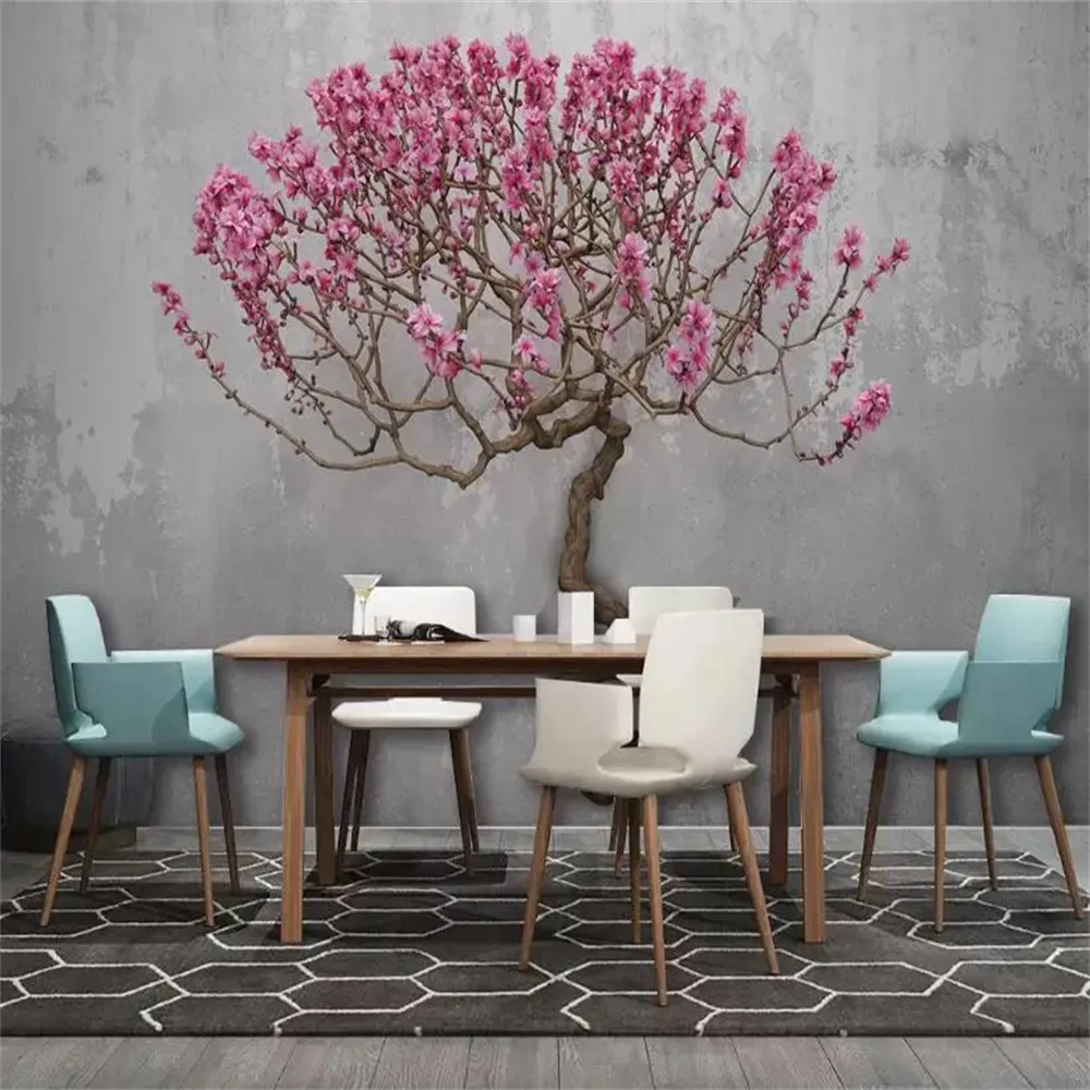 

Custom Flowers trees Mural Wallpaper Modern 3D wall stickers Painting Living Room Home Decor papel de parede 3D Wall Papers