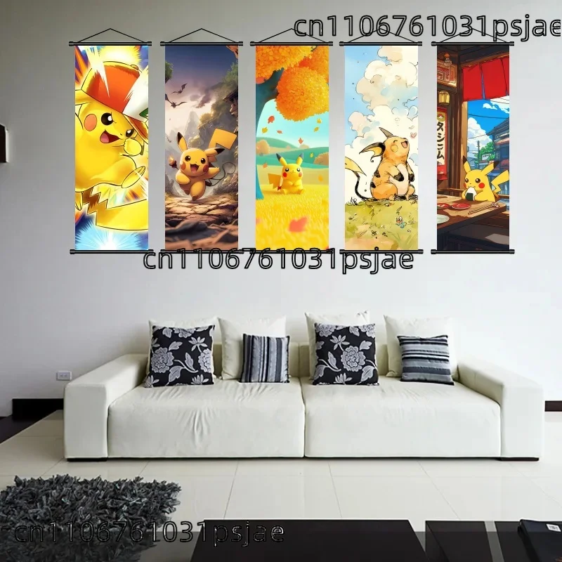 Pikachu - Centered Pokémon Scroll Prints, Vivid Prints Show Pikachu's Charm & Cuteness for Fans' Rooms, Add Warm Vibe view 2