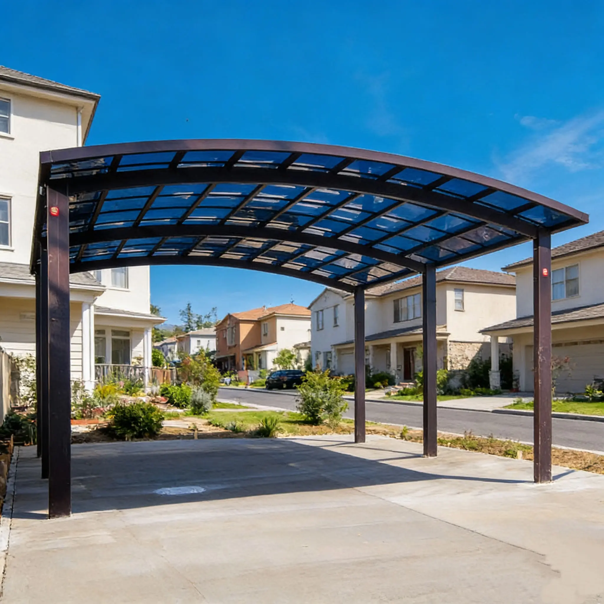 Affordable Outdoor Large Size Car Parking Thickened Acrylic Anti Rainstorms Carport Easy To Assemble Aluminium Alloy Car Shelter