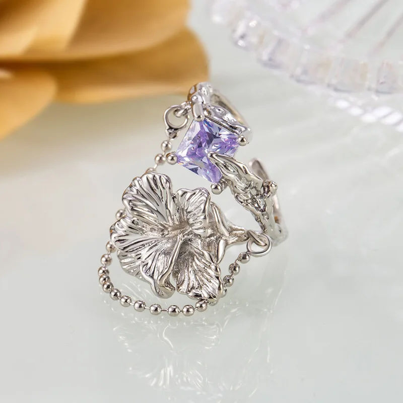 2025 خاتم القزحية، خاتم ذيل كوري عصري وأنيق، هو هدية مجوهرات شخصية #2