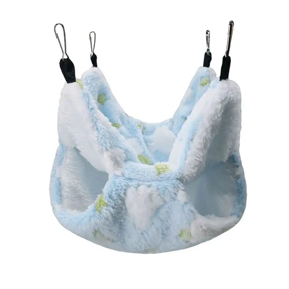 Premium Soft Guinea Pig Hammock Metal Hooks Shockproof Hanging Warm Bed Double Layer Cozy Small Animal Hammock Resting