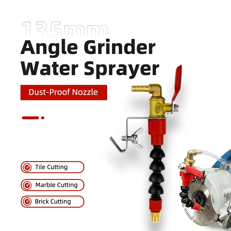 

Angle Grinder Water Sprayer 135mm Universal Water Nozzle - Dust-Proof for Cutting Machine Marble Brick Tile Cutting Sprayer Tool