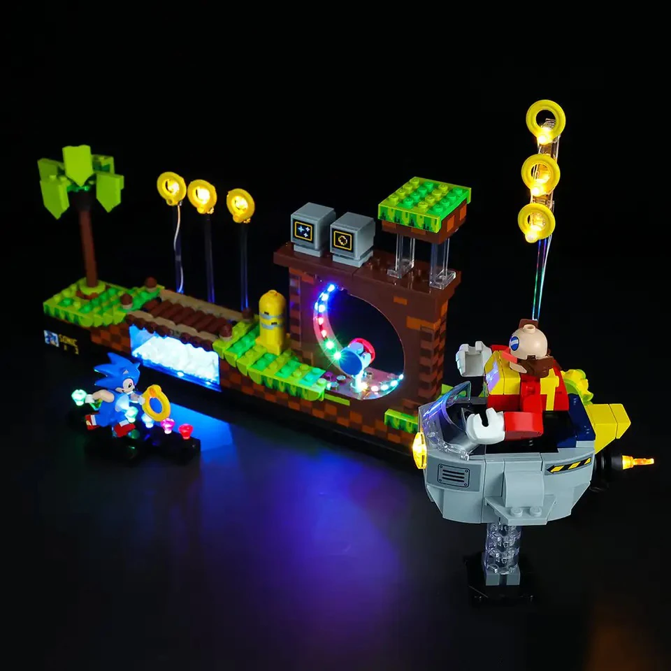 LED Light Kit For Lego 21331 Green Hill Zone Building Blocks Toys Lamp Set (Only Lighting ,Without Blocks Model)