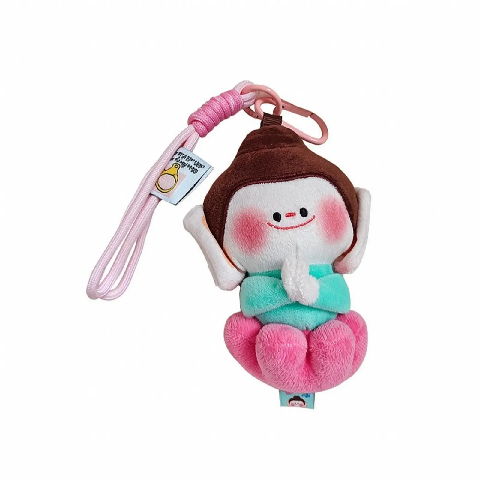 Quirky Stuffed Doll with Hanging Cord | Cute Embroidered Facial Features, Fluffy PP Filling, Bag Charm with stuffed Toy, for