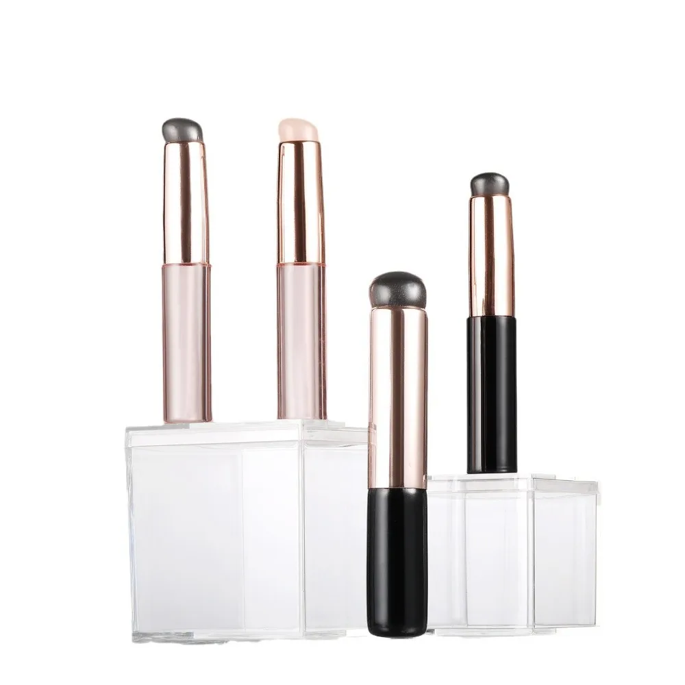 Multifunctionele Siliconen Lippenborstel Ronde Kop Lippenbalsem Lippenstift Concealer Borstel Lip Stick Zachte Vingertoppen Concealer Make-Up Tool