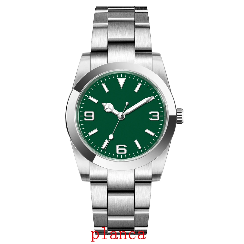Customizable logo 36/39mm sapphire crystal stainless steel watch paired nh35 automatic movement