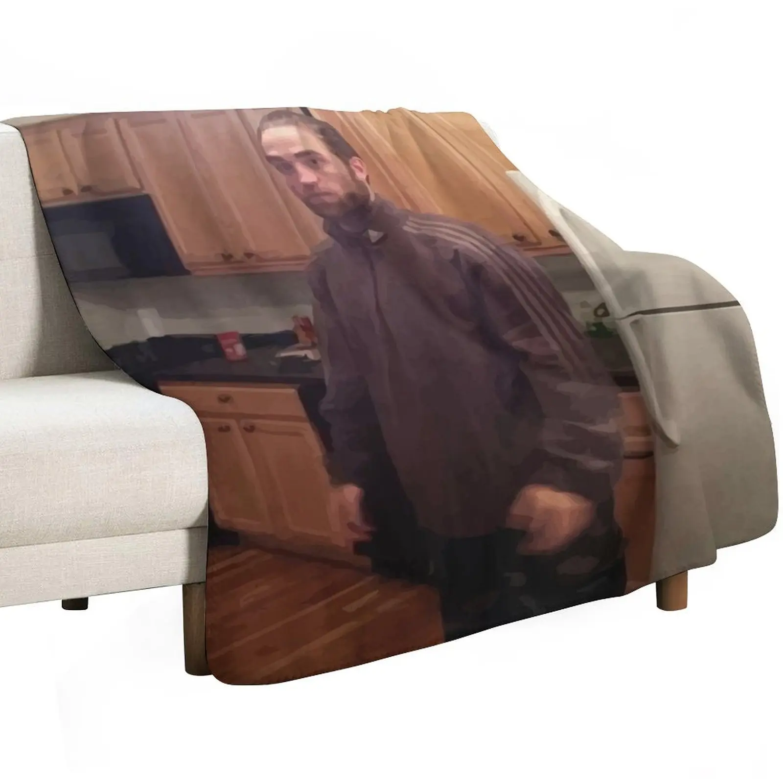 Robert standing meme Throw Blanket Cozy Microfiber Throw Blanket for Home Bedroom