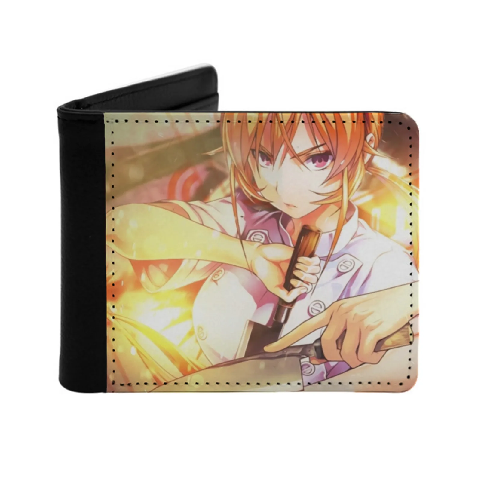 

Персонализированный мужской кожаный кошелек Food Wars 2, сумка для денег, кошелек из искусственной кожи, Food Wars Shokugeki No Souma Souma Yukihira