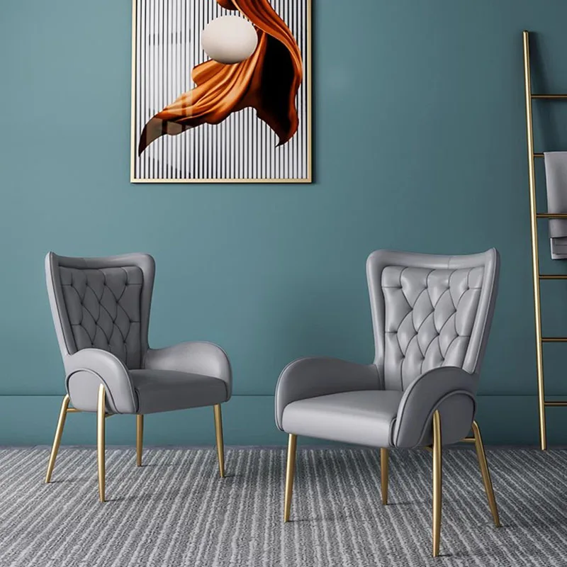 Sedie da pranzo nordiche di lusso Spogliatoio portatile Sedie da pranzo comode e minimaliste Ristorante Muebles Lounge Suite Furniture