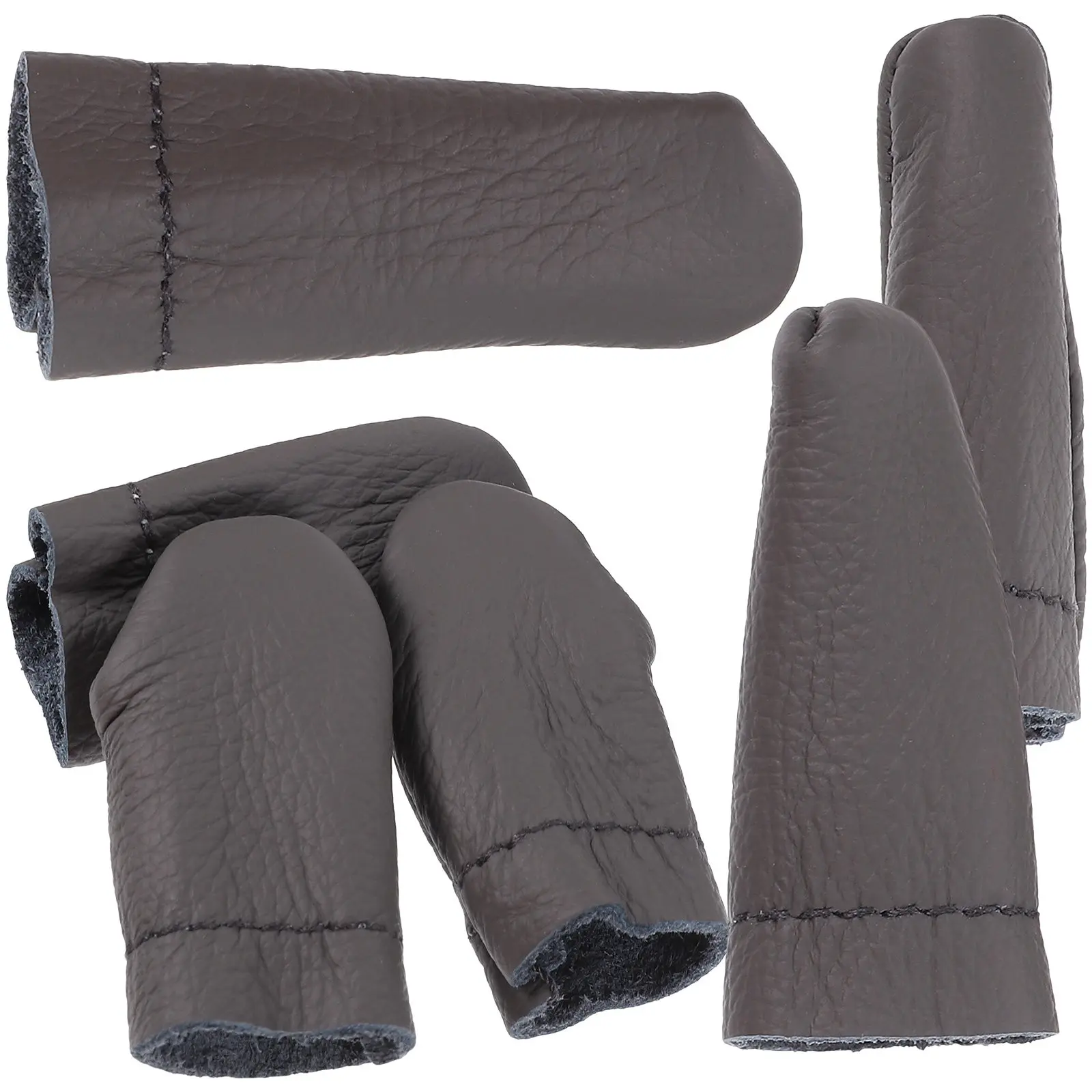 

Набор из 6 напальчников из воловьей кожи для вязания, вышивки и рукоделия, защита для большого и указательного пальцев