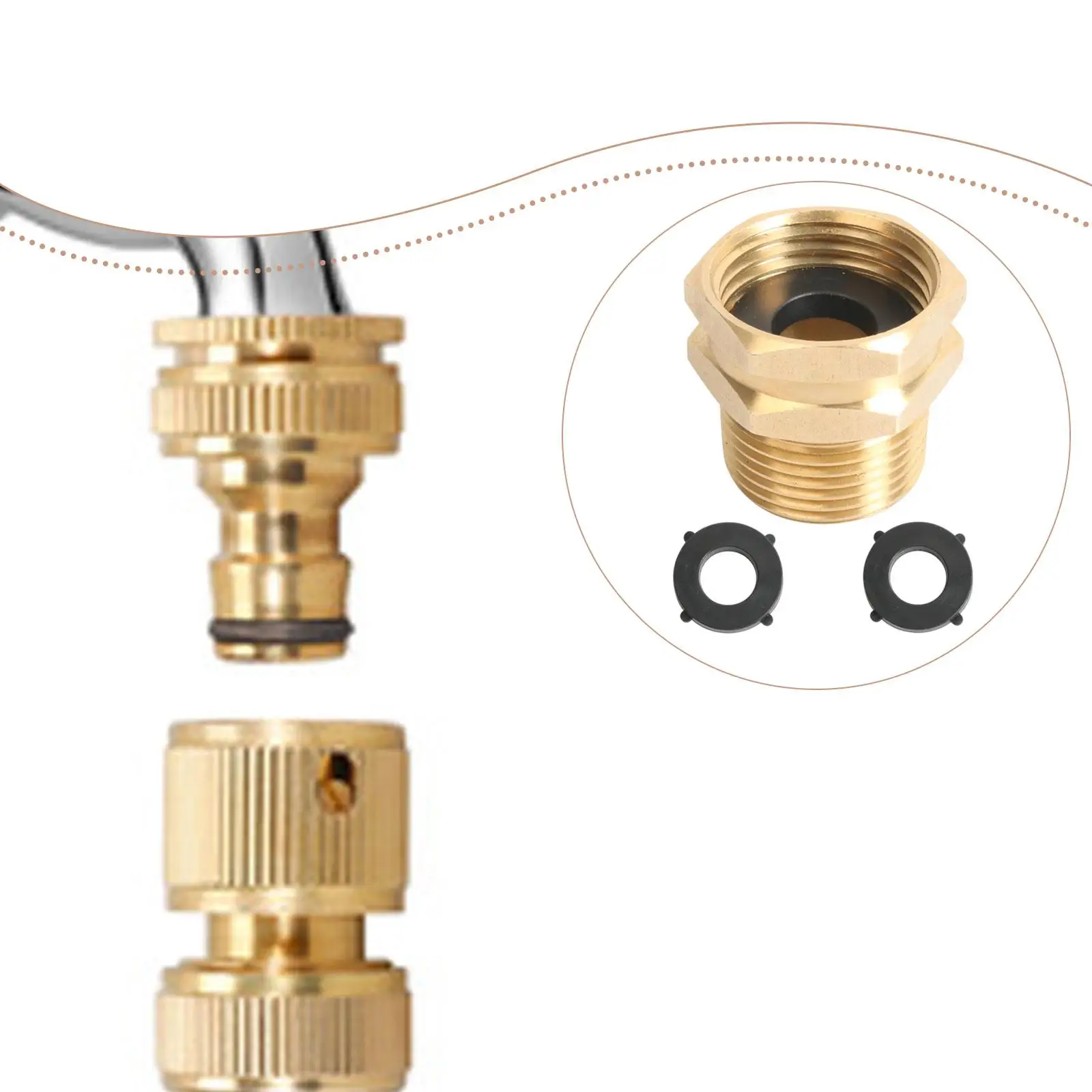 Professional Garden Hose Connector Brass High Performance Pipe Connection Fasteners for Hose Repair and Extension