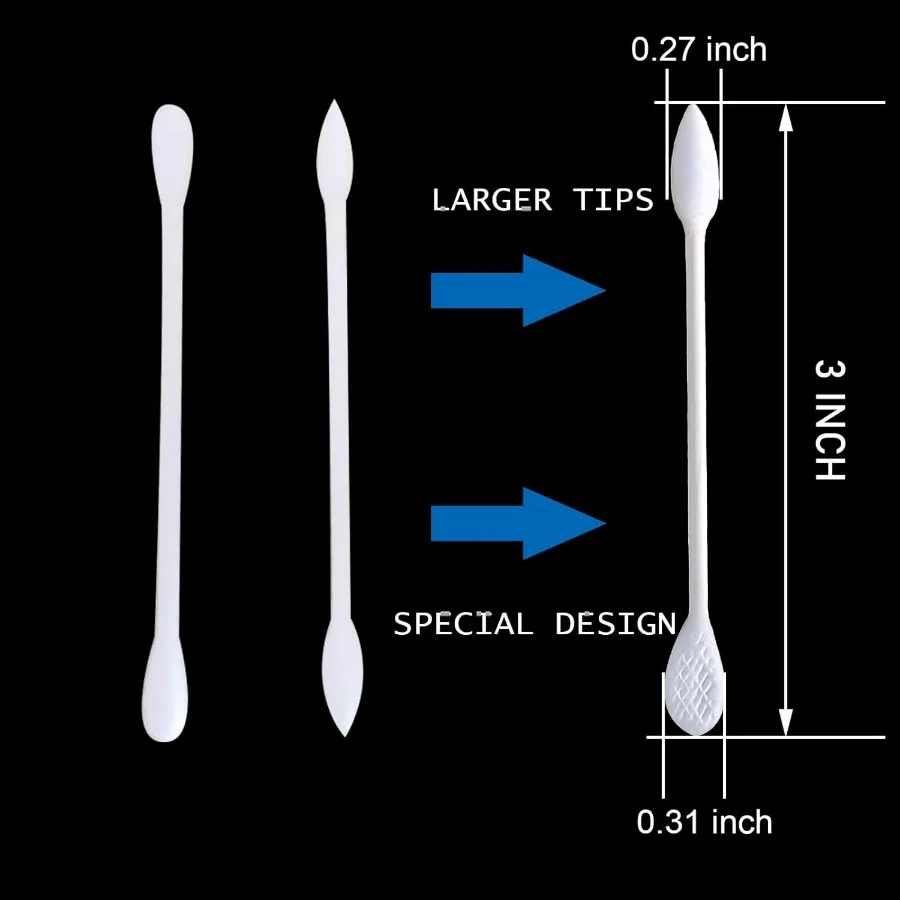 Precision Makeup Cotton Swabs DoubleEnded XL Cotton Buds with Pointed and Flat Tips Extra Large Cotton Tips Applicator Excellen