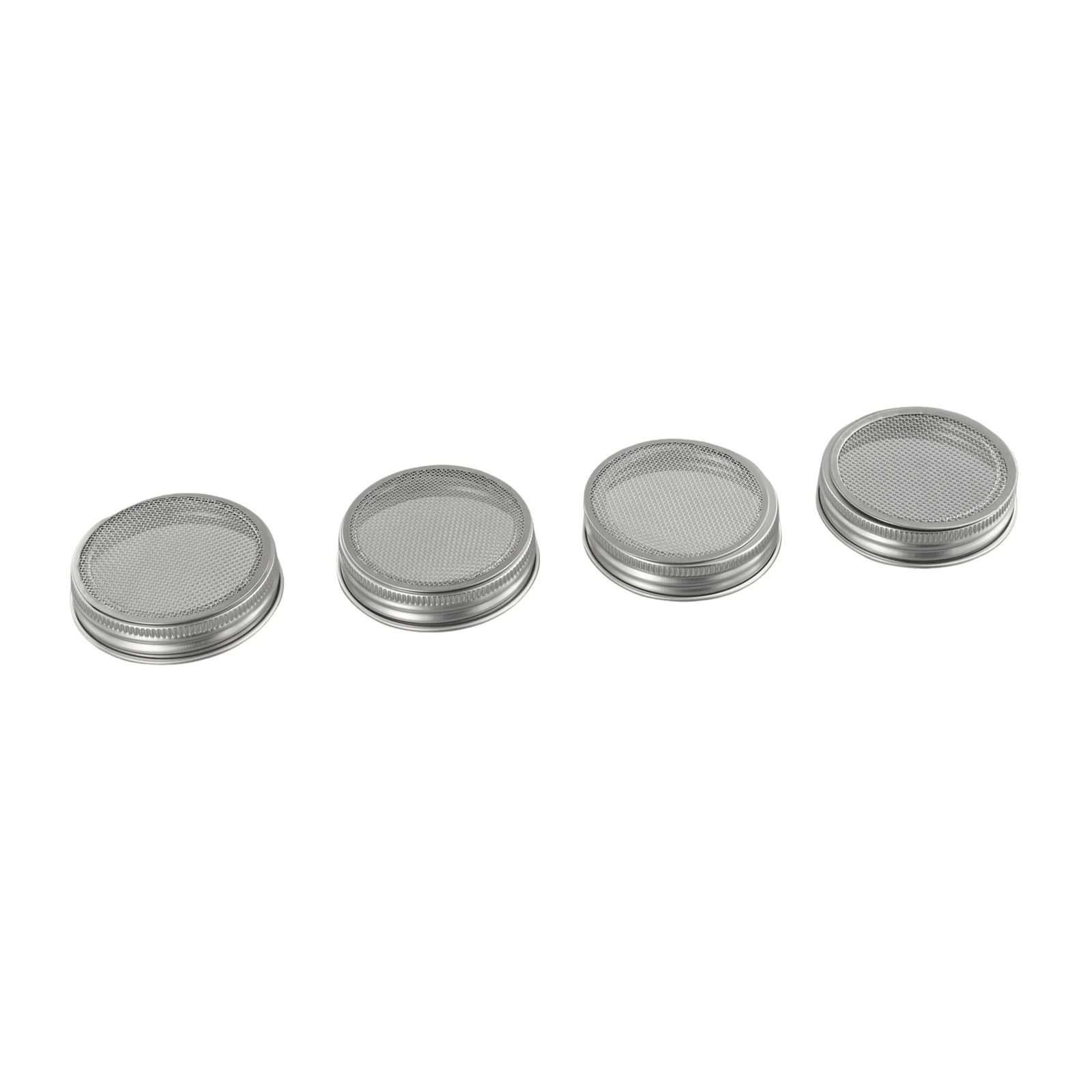 4Pcs/Set Sprouting Lids 304 Stainless Steel Filter Mesh Cover Screen Strainer For Wide Mouth Germinator Straine Jars