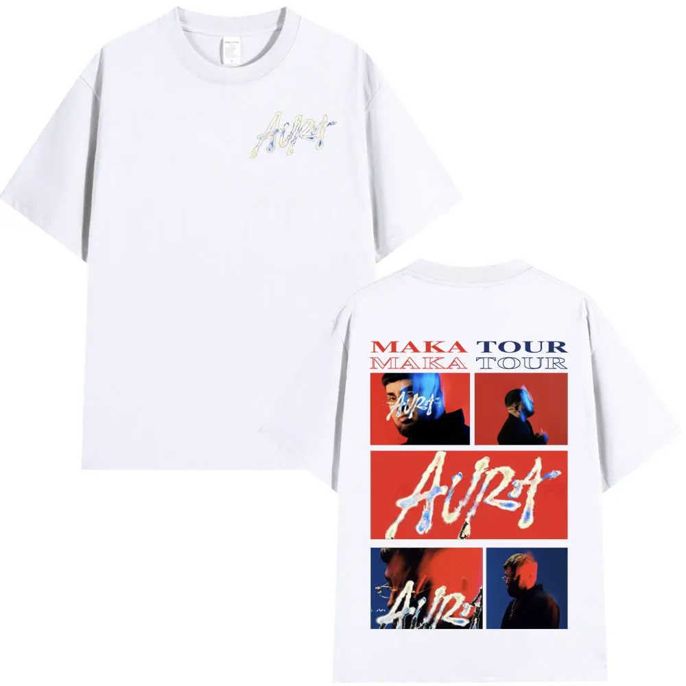 Rapper Maka Aura 2025 Tour Merch T Shirts Men Women Fashion Hip Hop T-shirt Summer Casual Cotton Short Sleeve T Shirt Streetwear image 2