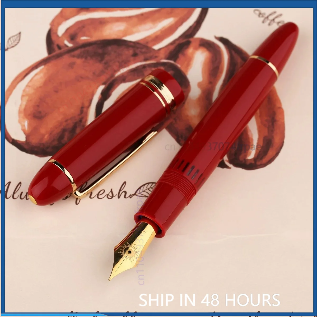 For MOONMAN P141 Size 8 #40 Fountain Pen Small Z Polished Nib Brass Piston Ink Window Collector Handwriting Pen