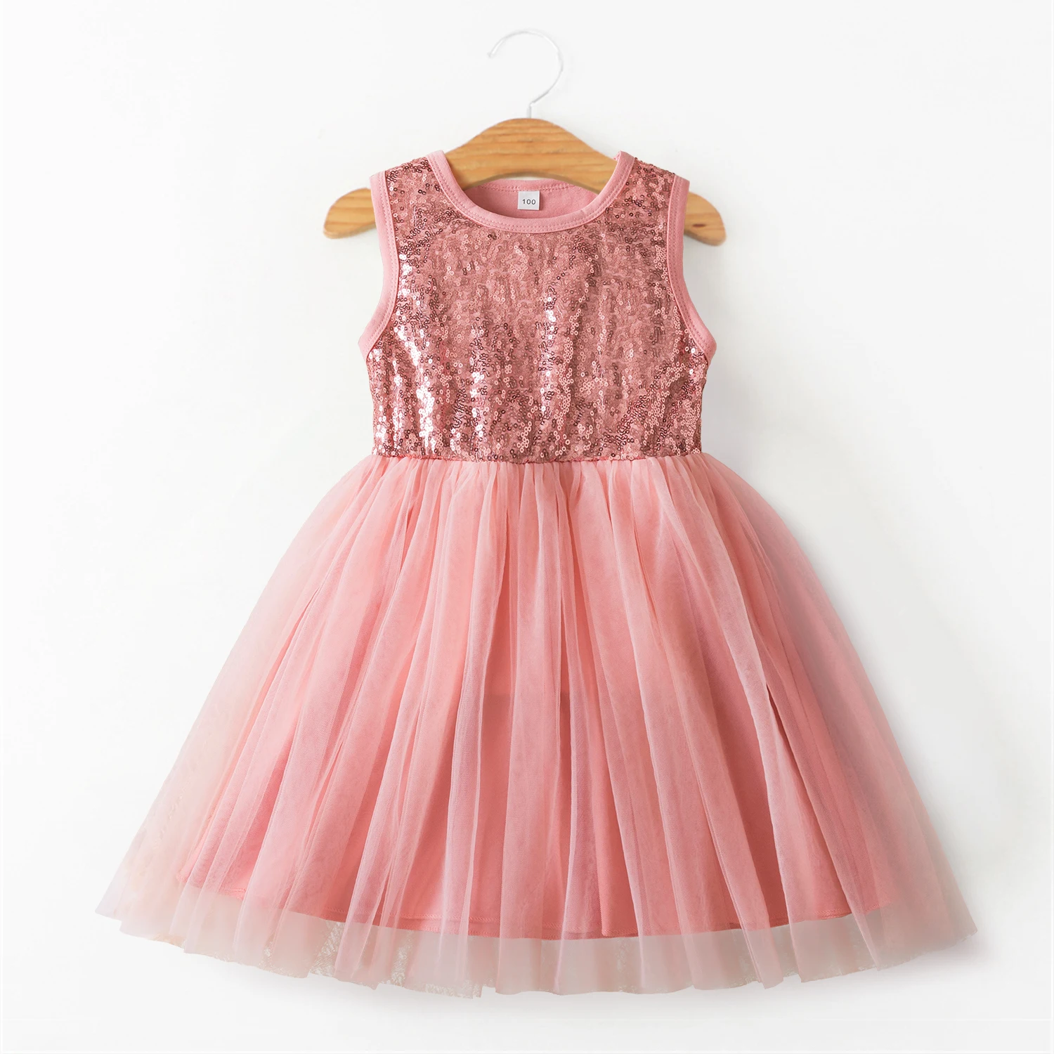 Abito estivo senza maniche per ragazze 3 4 7 8 anni Abiti tutu casual per bambini Abiti per bambini Abito da festa di compleanno in maglia di pizzo