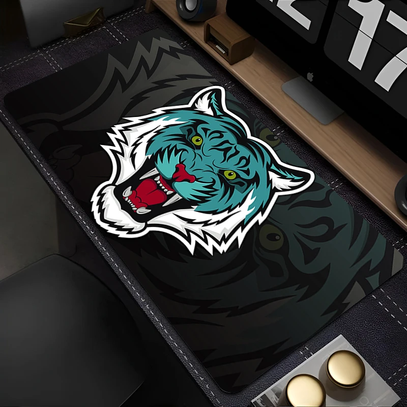 Jungle Tiger Mouse Pad Laptop Cool Anime Gamer Cabinet Mousepad Office Computer Gaming Accessories Desk Mat 900x400 Keyboard Rug