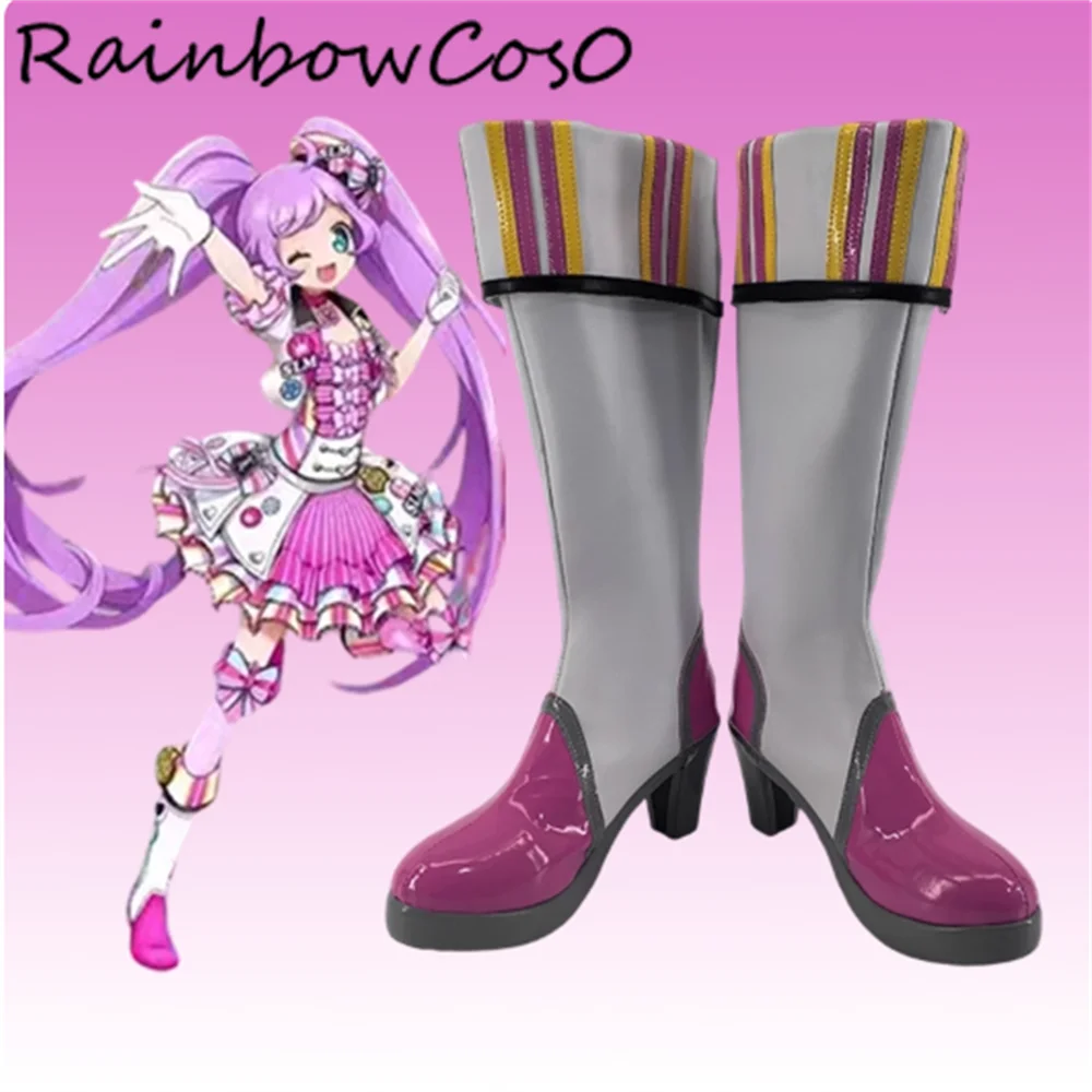 

Manaka Laala PriPara Обувь для косплея Сапоги Игра Аниме Вечеринка Хэллоуин RainbowCos0 W5355