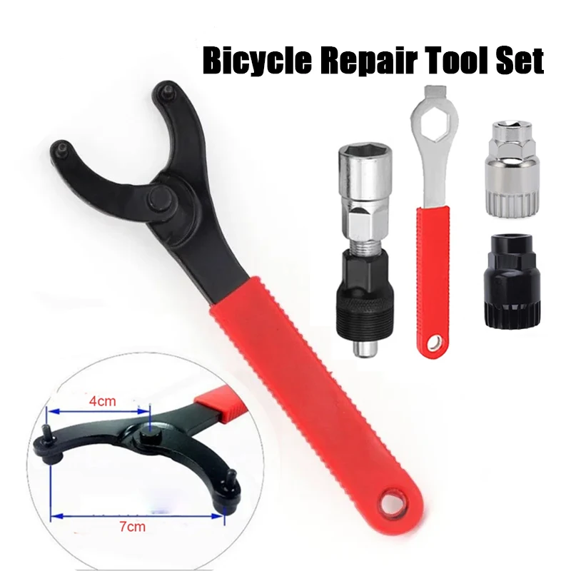 Professional Bicycle Repair Tools Set with Crank Puller Wrench Lockring Tool MTB Bike Bottom Bracket & Cassette Removal Tool Kit image 4