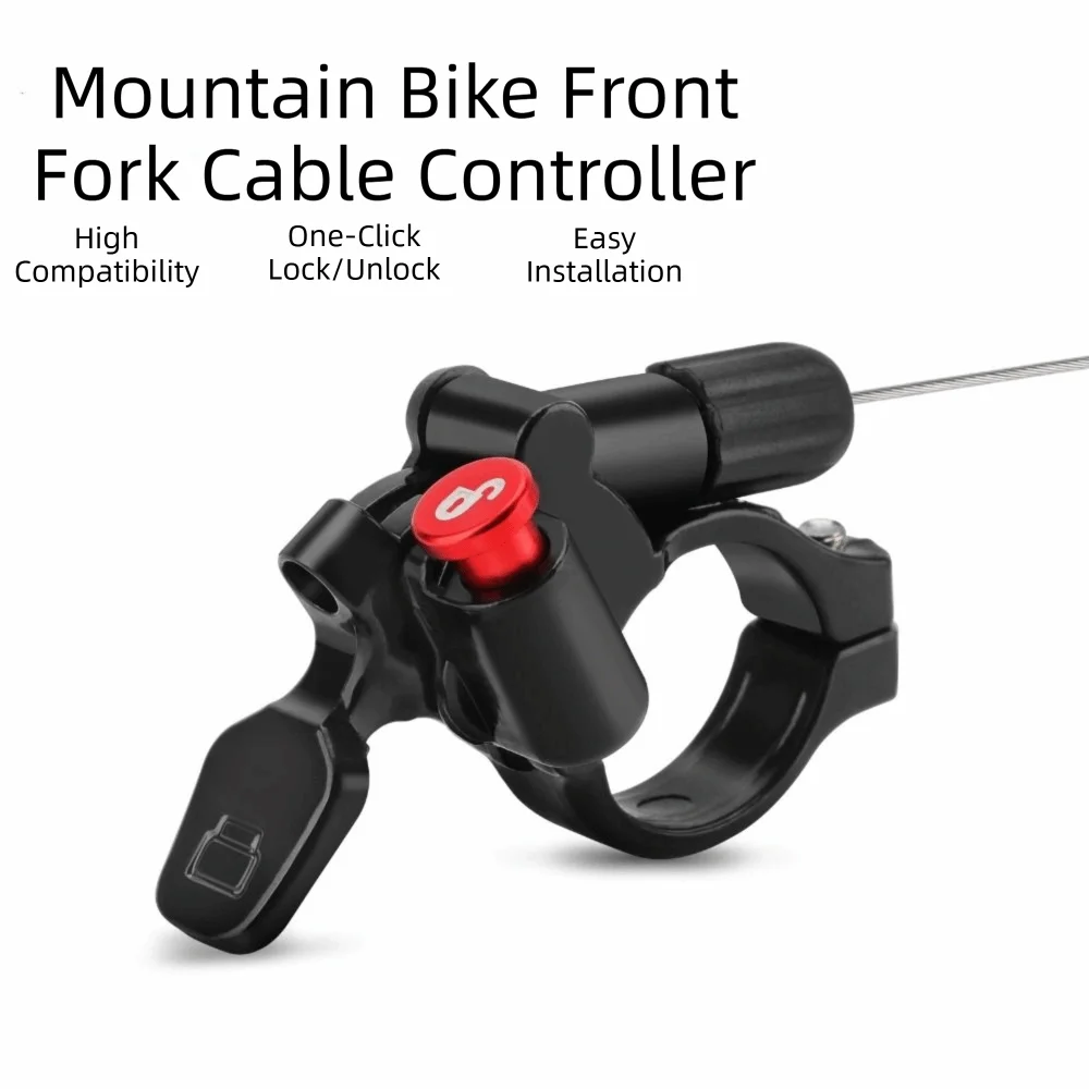 With Cable Fork Remote Lockout Lever Line Controller Shock Absorber Bicycle Front Fork Wire Replacement Assembly
