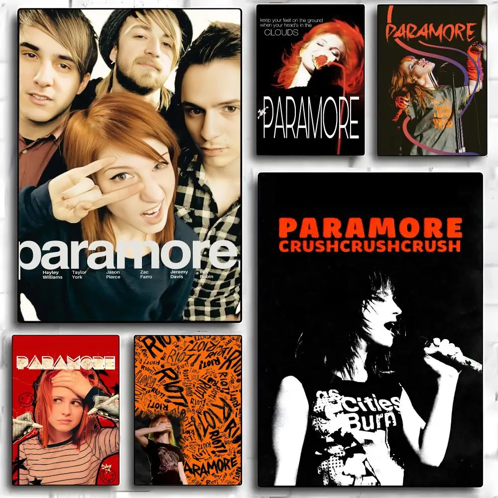 Band Paramore Poster HD Art Sticky Wall Room Decor Home Waterproof Home Living Bar Aesthetic Decoration
