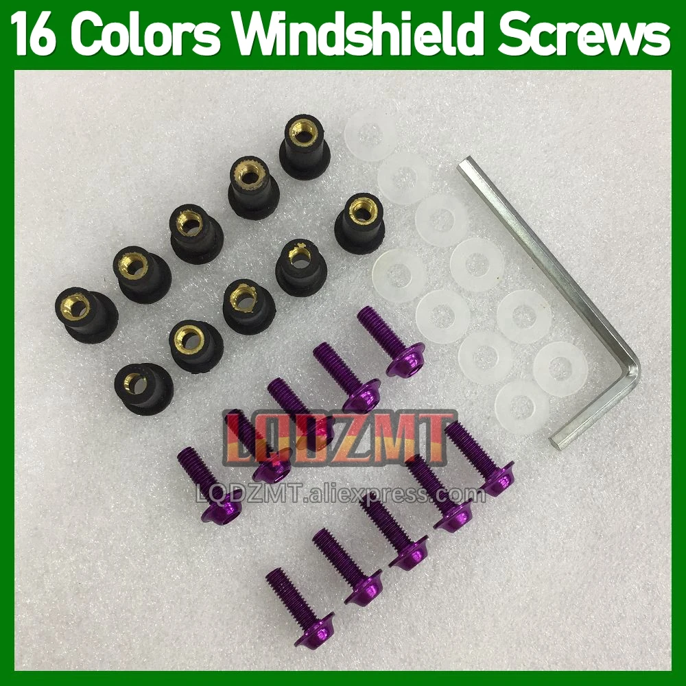 31pcs Moto Body Windshield Bolts For Aprilia RSV1000R RSV1000 RSV-1000 RSV 1000 R 09 10 11 12 13 14 15 Windscreen Nuts Screws