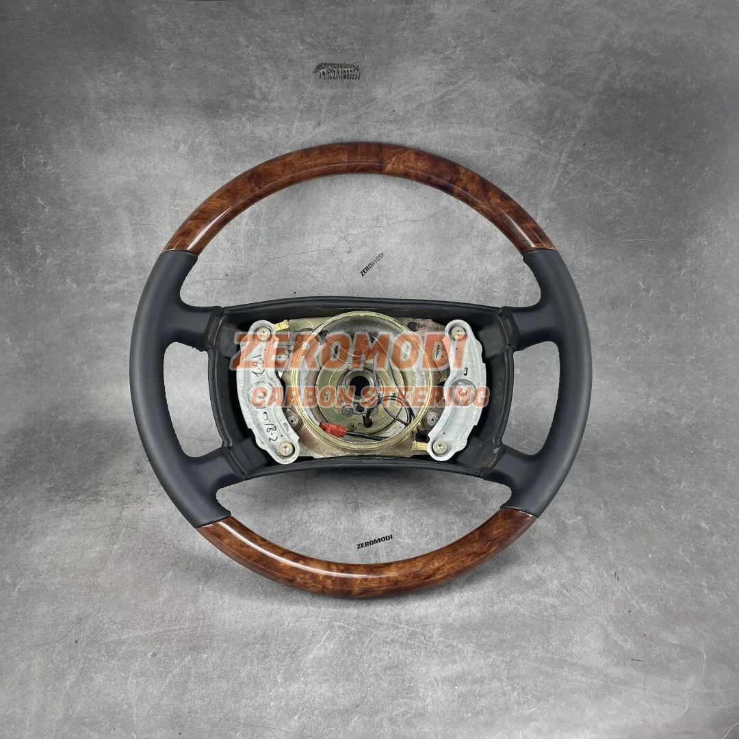 Leather Wood Steering Wheel Replacement For Mercedes R107 W124 W126 Vintage Car Interior Steering Wheel
