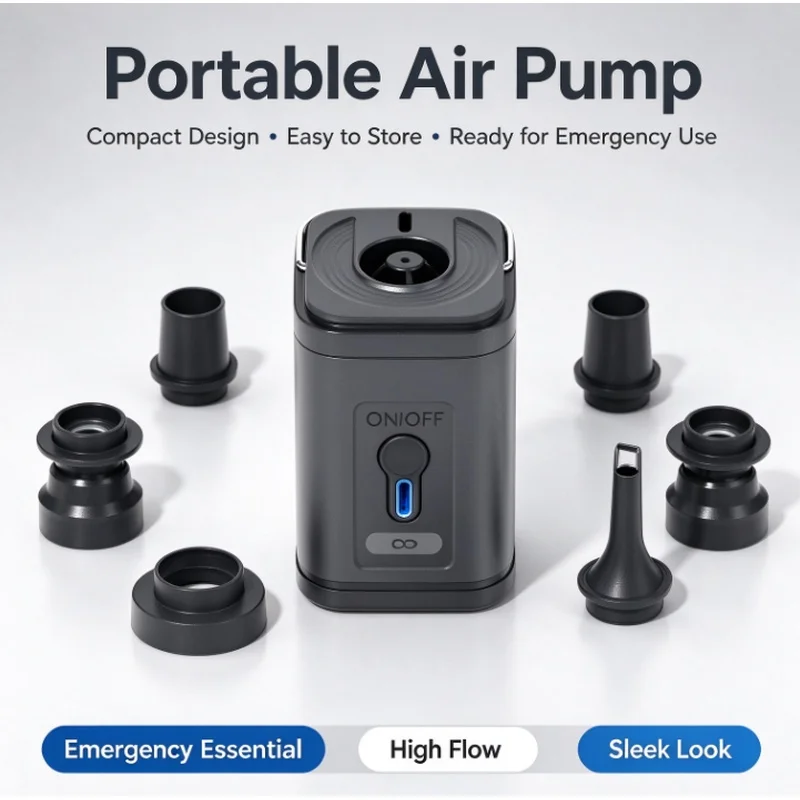 Stocking Stuffers Mini Portable Air Pump,1300mAh USB Rechargeable Inflator Deflator for Pool Floats,Air Bed,Vacuum Storage Bags