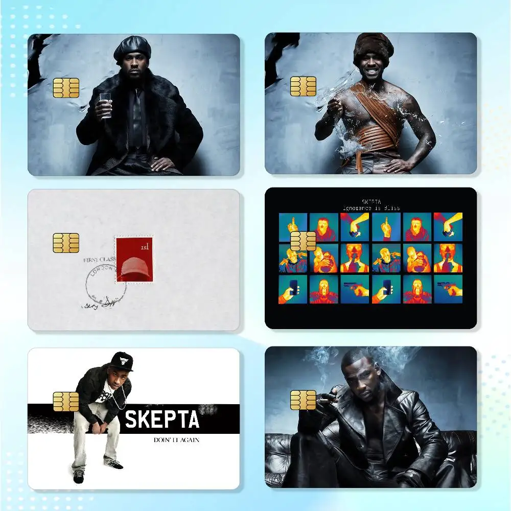 Singer S-skepta Knife And Fork Waterproof Card Stickers For Credit Cards Debit Cards And Transit Cards 4pcs