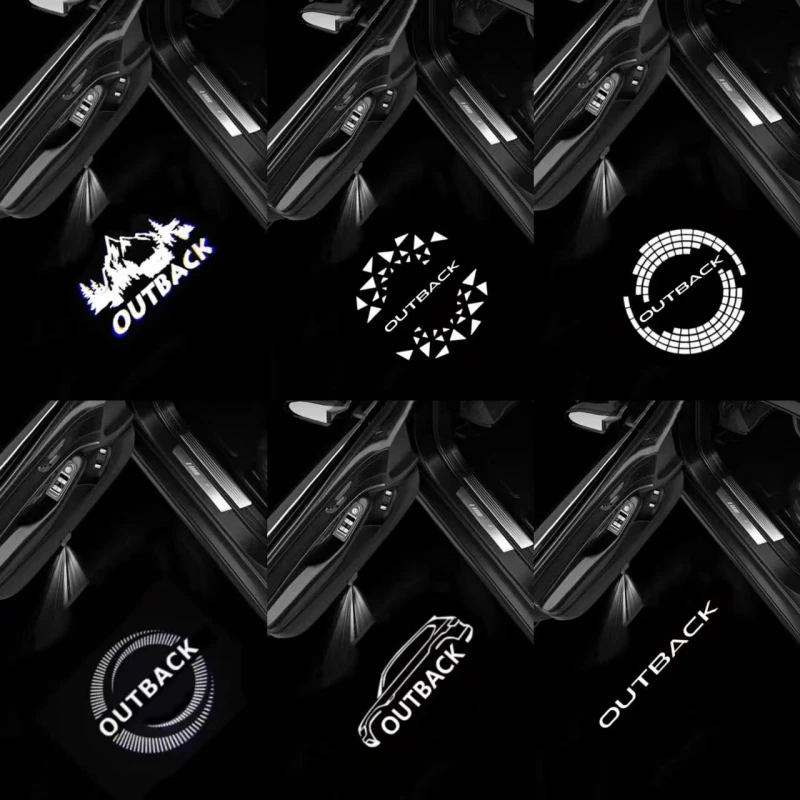 For Subaru Outback BR BS 2012-2017 2018 2019 2020 2021 LED Car Logo Projector Lamp Door Shadow Light Decoration Car Accessoires