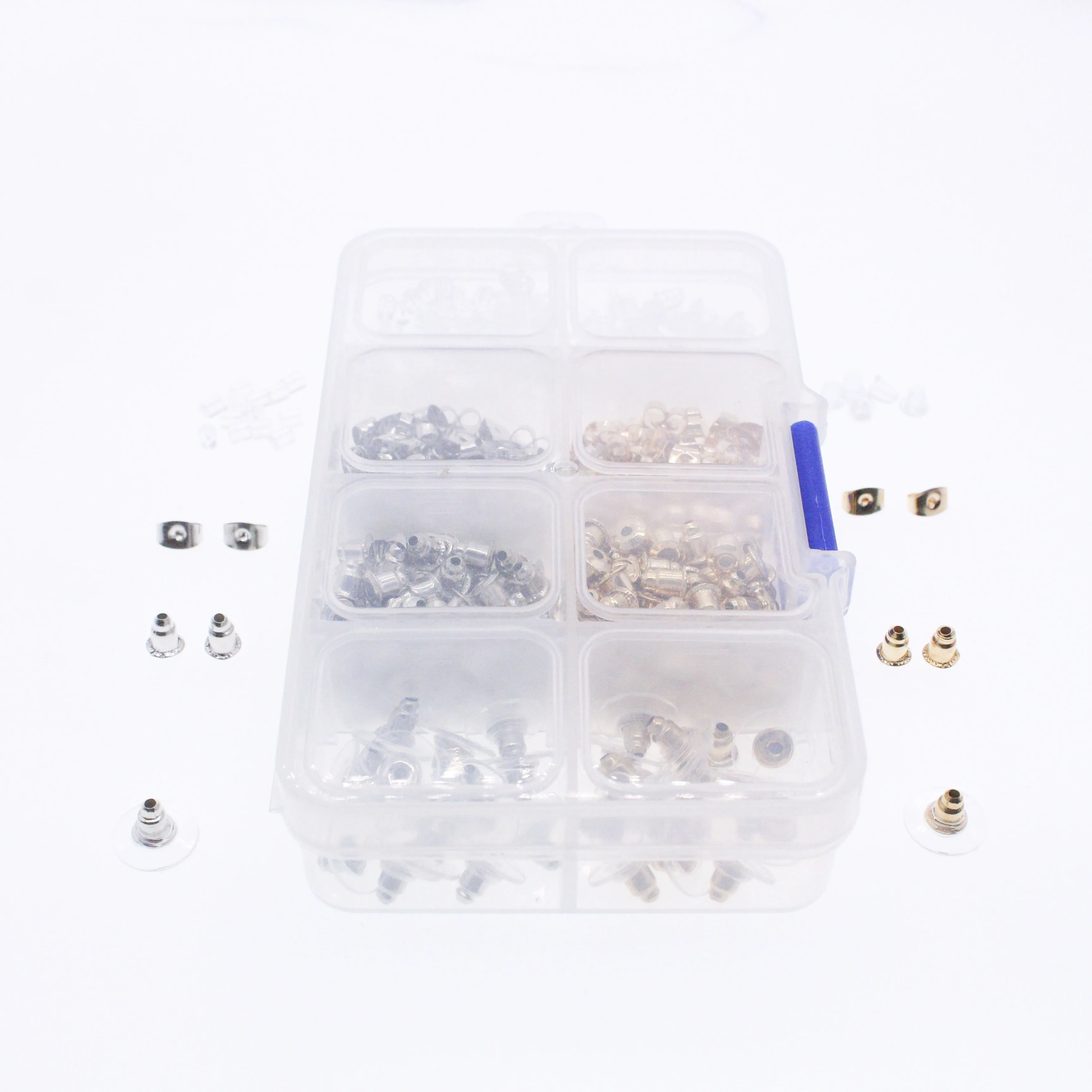 1box/Set  Earring Plug Ear Plug Blocked Caps Earrings Back Stoppers For DIY Earrings Jewelry Making