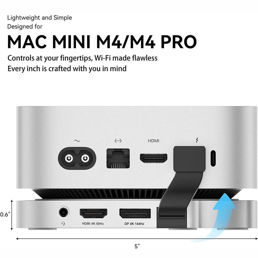 Minisopuru iExpandMate MINI4MAX Mac mini M4 HUB مع 4K HDMI / 4K DP محطة إرساء ثلاثية العرض لجهاز Mac mini M4/M4 Pro 2024